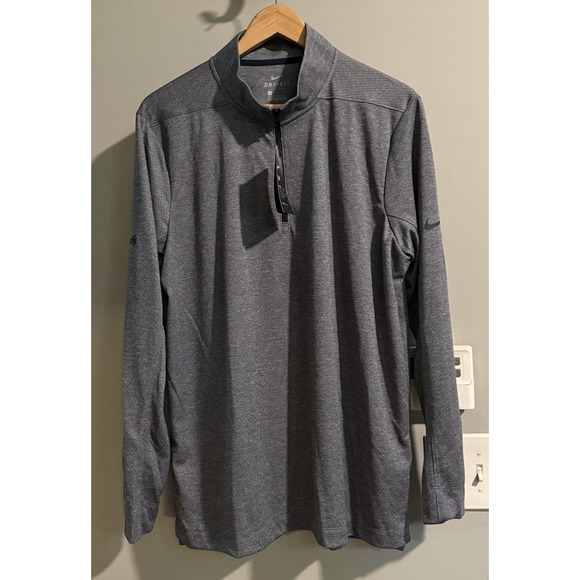 Nike Shirt Athletic Golf Dri-Fit Performance 1/4 Zip Pullover Large New‎ - Picture 1 of 10